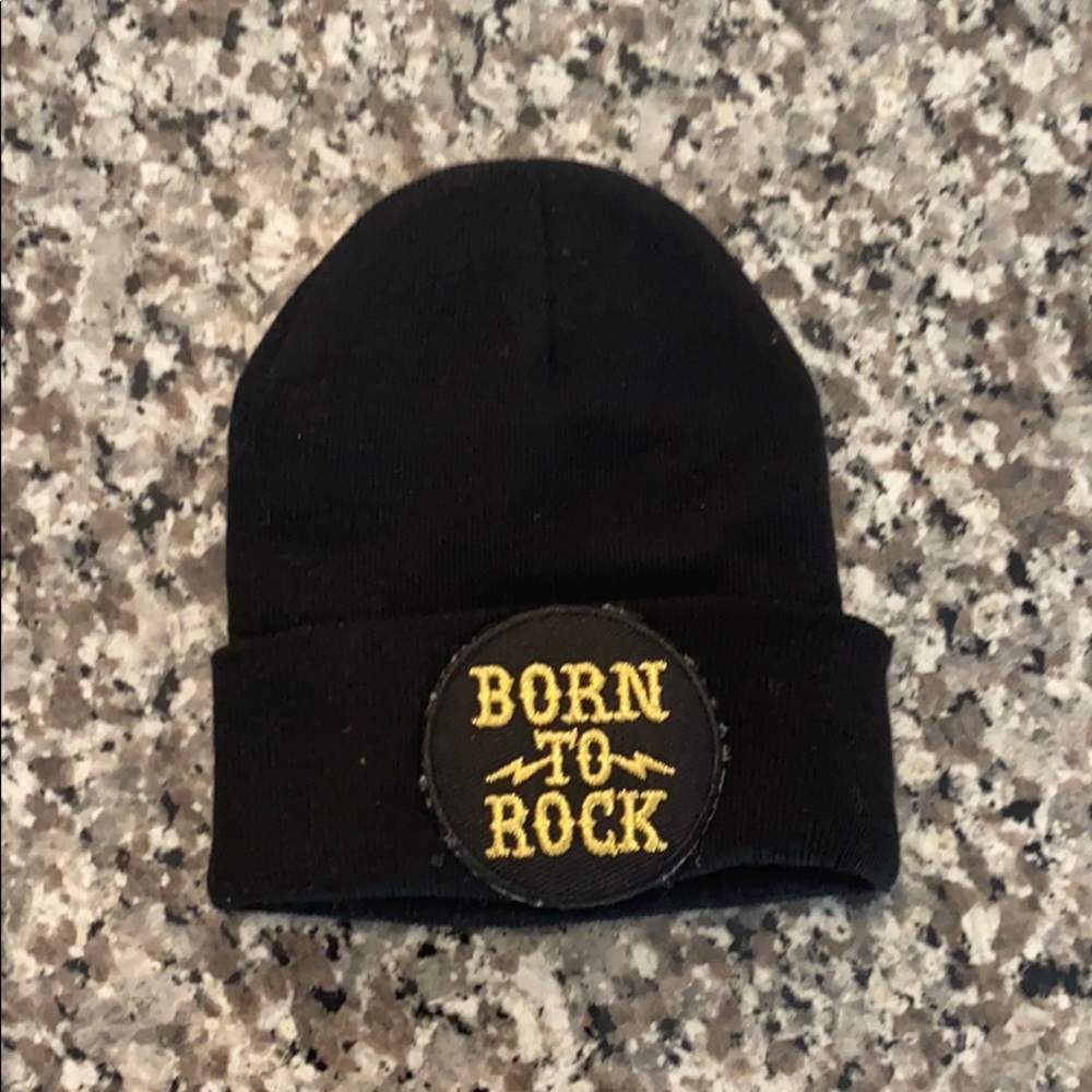 Newborn Hat “Born To Rock”